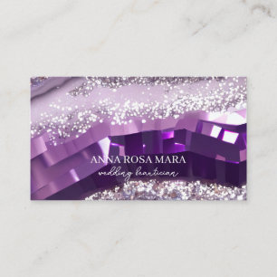 *~* Agate Lavender Lila Guld Glitter AP66 QR Visitkort