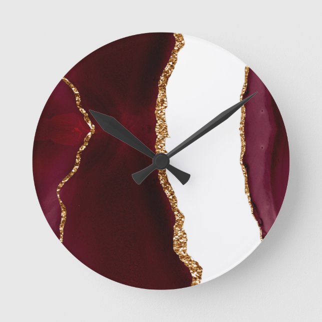 Agate liede vin et or rund klocka (Framsida)
