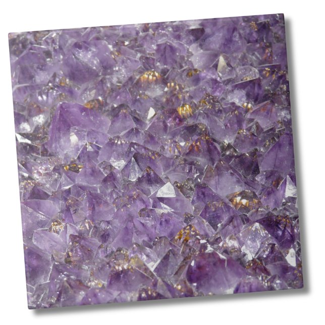 Agate Lila Crystal Kakelplatta (Purple Amethyst Crystal Stone Print Tile)