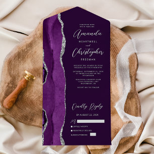 Agate Lila Silver Plum Bröllop