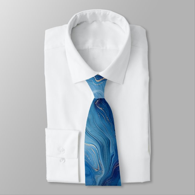 Agate Marble Neck Tie Slips (Bunden)