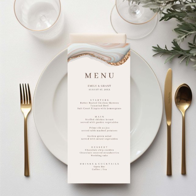 Agate Marble Stone Menu Meny (Skapare uppladdad)