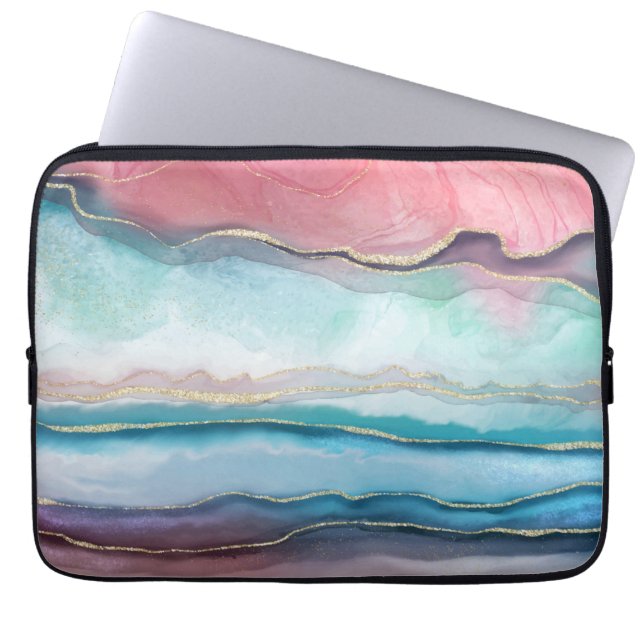Agate Mönster Laptop sleeve (Framsidan)