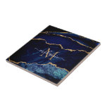 Agate Navy Blue Guld Gemstone Marble Monogram Kakelplatta<br><div class="desc">Agate Navy Blue Guld Gemstone Marble Monogram Namn Geode Glitter Gnistra Personlig Birthday - Annibröllopsdag eller Bröllop Gift / Supparly - Add Your Brev / Namn - Text or Remove - make Your Speciell Gift - Resize and move or remove and add text / inslag with custom verktyg with custom....</div>