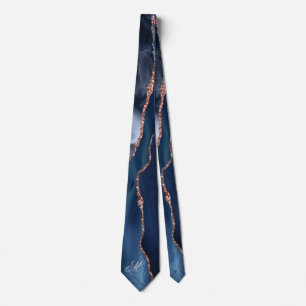 Agate Navy Blue Guld Glitter Luxury Monogram Slips