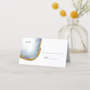 Agate Pearl Guld Bröllop Place Card Placeringskort