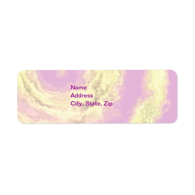 AGATE ROSA & GULD RETURADRESS ETIKETT (Framsidan)