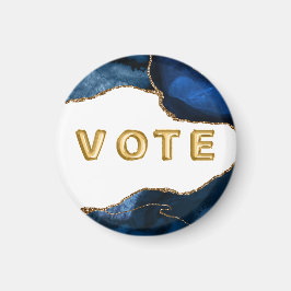 Agate Sapphire with Gold Veins Vote Magnet