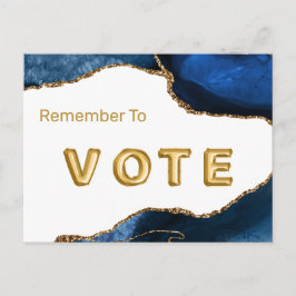 Agate Sapphire with Gold Veins Vote Vykort