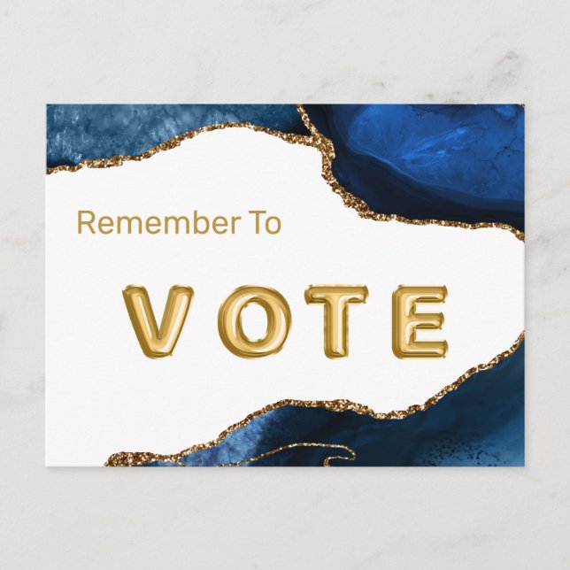 Agate Sapphire with Gold Veins Vote Vykort (Framsida)