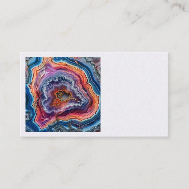 Agate Slice Business Cards Visitkort (Framsida)