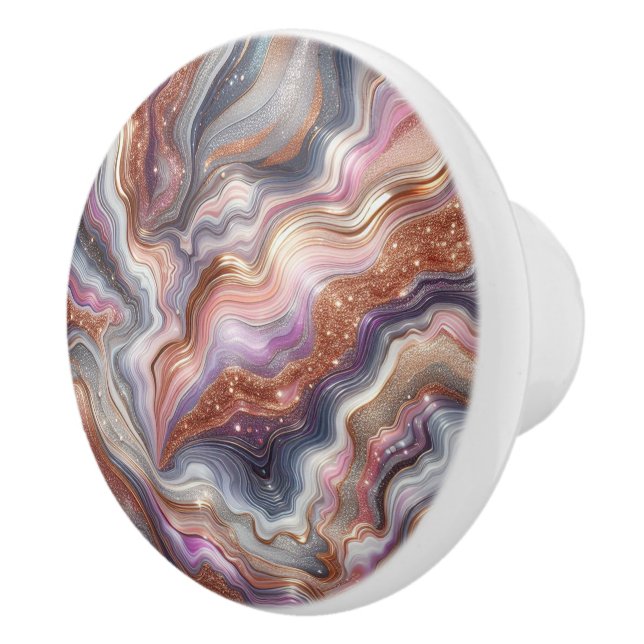 Agate Stil Mönster Knopp (Höger)