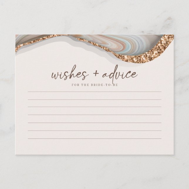 Agate Stone Marble Bride to be Adapter Vykort (Framsida)