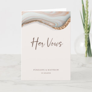 Agate Stone Marble her Vows Card Kort