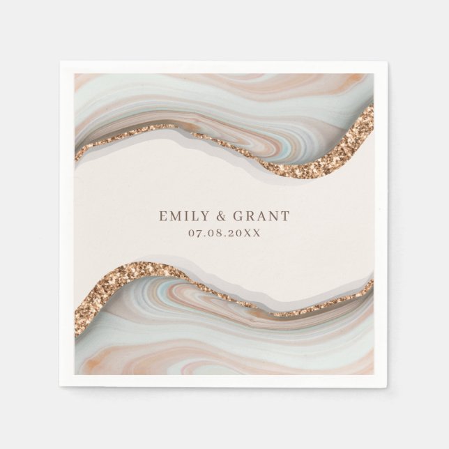 Agate Stone Marble Pappersservett (Framsidan)