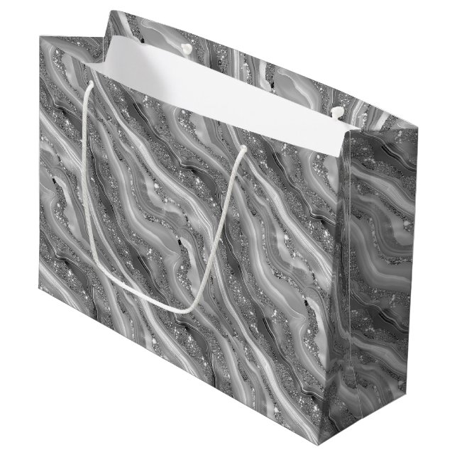 Agate Tryck Papper Presentpåse (Framsidan Vinklad)