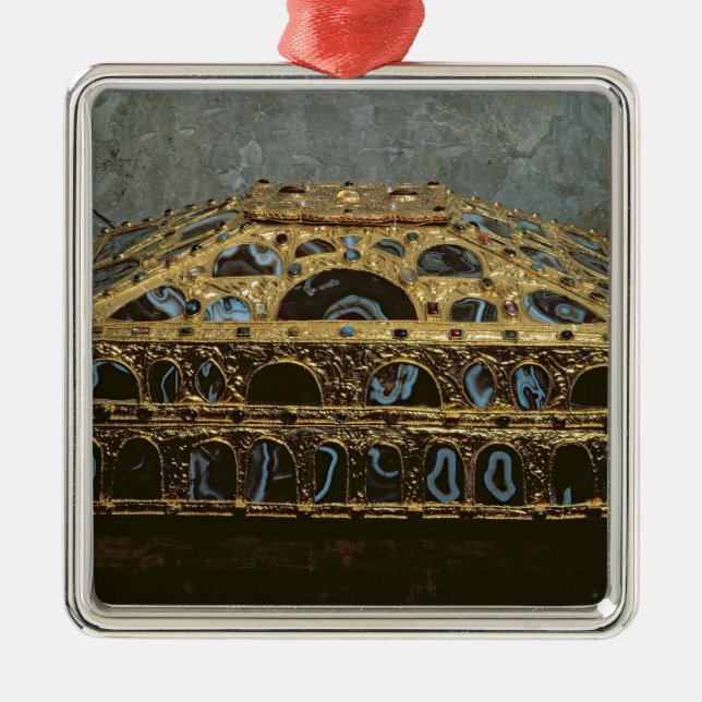 Agatecasket Julgransprydnad Metall (Framsidan)