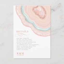 Agatgeod Glitterdetaljer Roséguld ID647 Tilläggskort