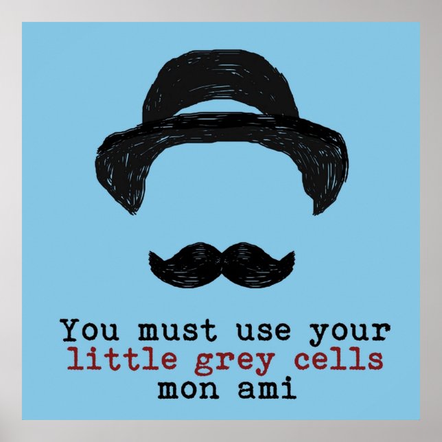 Agatha Christie Hercule Poirot Little Grått Cells Poster (Framsidan)