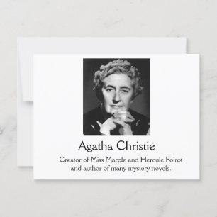 Agatha Christie Postcard Vykort