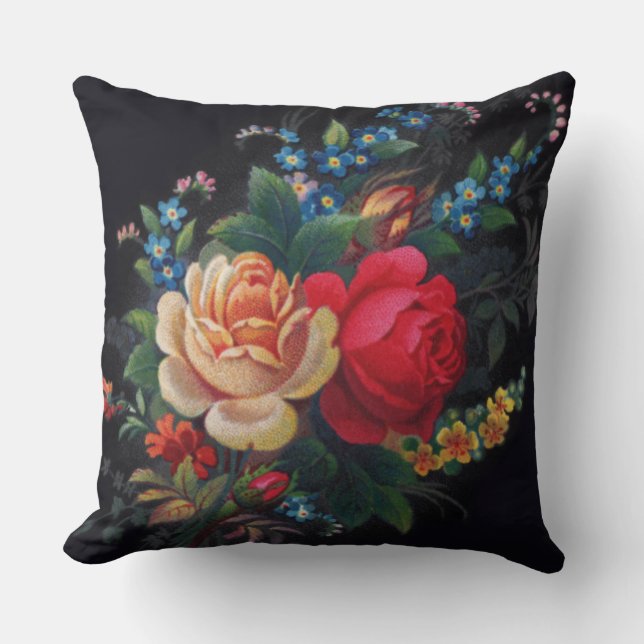 Agatha Victorian Bouquet Dekorativ kudde (Framsida)