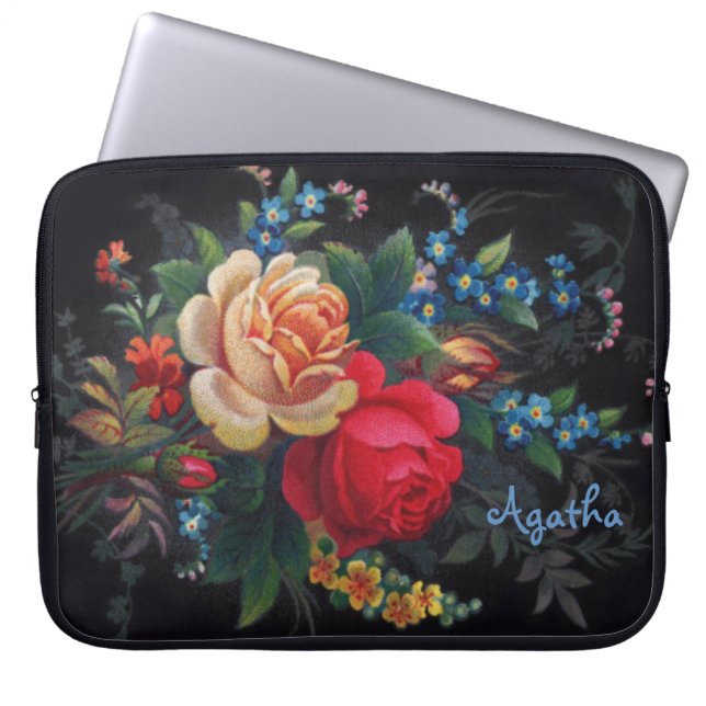 Agatha Victorian Bouquet Neoprene Laptop sleeve (Framsidan)