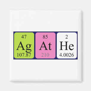 Agathe periodisk bord namn magnet