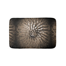 Agave Abstrakt Brown Tan Sepia Plush Bath Mat