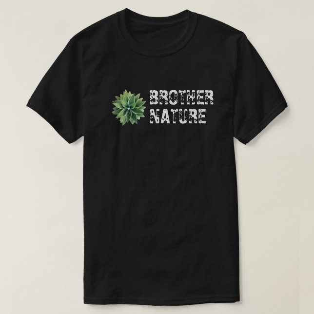 Agave för brodernaturgrönt t shirt (Design framsida)