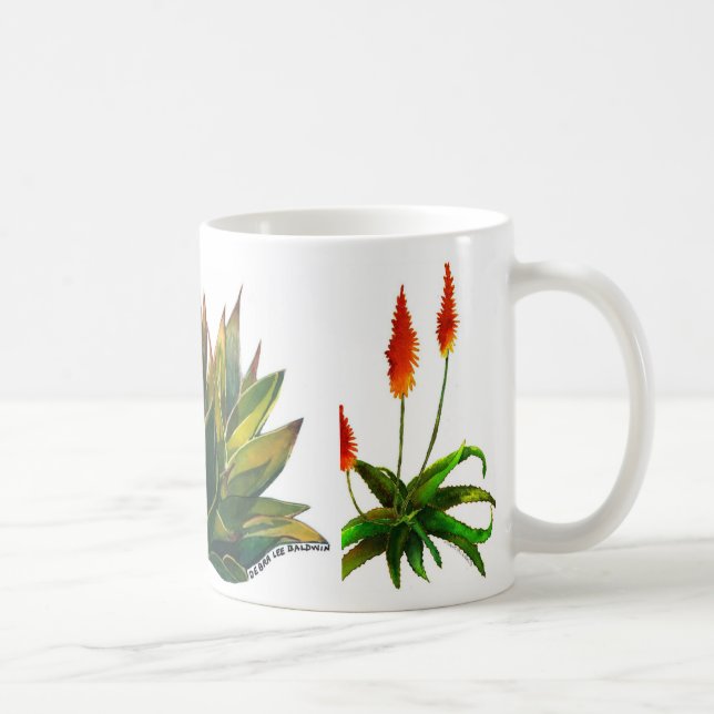 Agave- och aloeskaffemugg mugg (Höger)