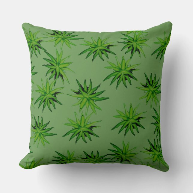 Agave Rosette- Cactus Grönt Dekorativ kudde (Framsida)
