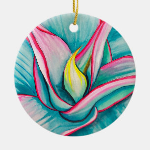 Agave succulculous water art julgransprydnad keramik