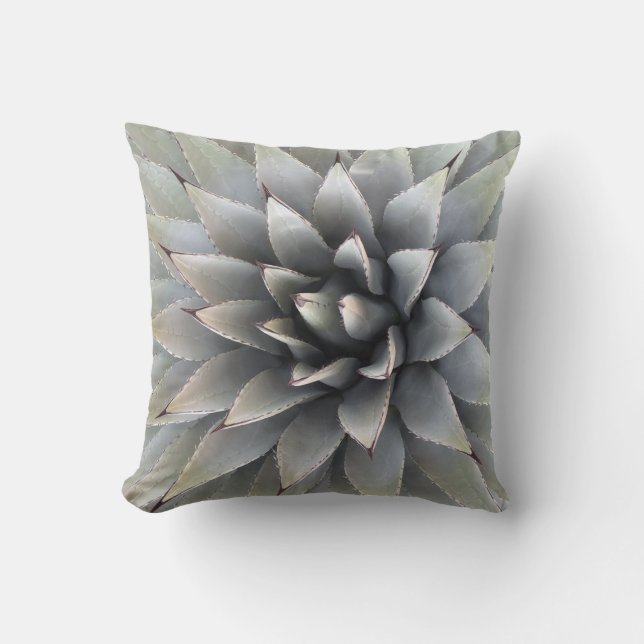 Agave Succulent Plant Cactus Grönt sage Kudde (Framsida)