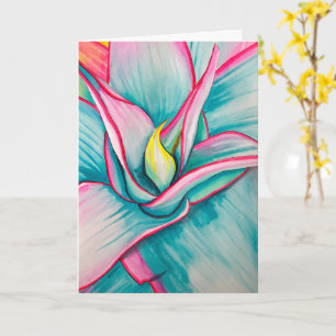 Agave water color succulary bra art kort