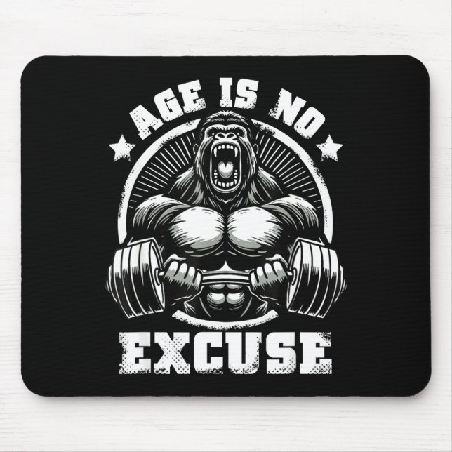 Age Is No Excuse Gorilla Weightlift Gym Quotes Gym Musmatta (Framsidan)