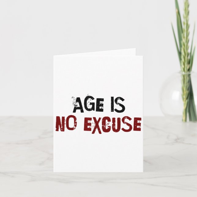 Age Is No Excuse Old Age Motivation Fitness  Kort (Framsida)