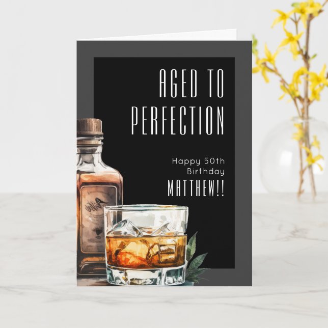 Aged To Perfection Birthday Kort (Gul blomma)