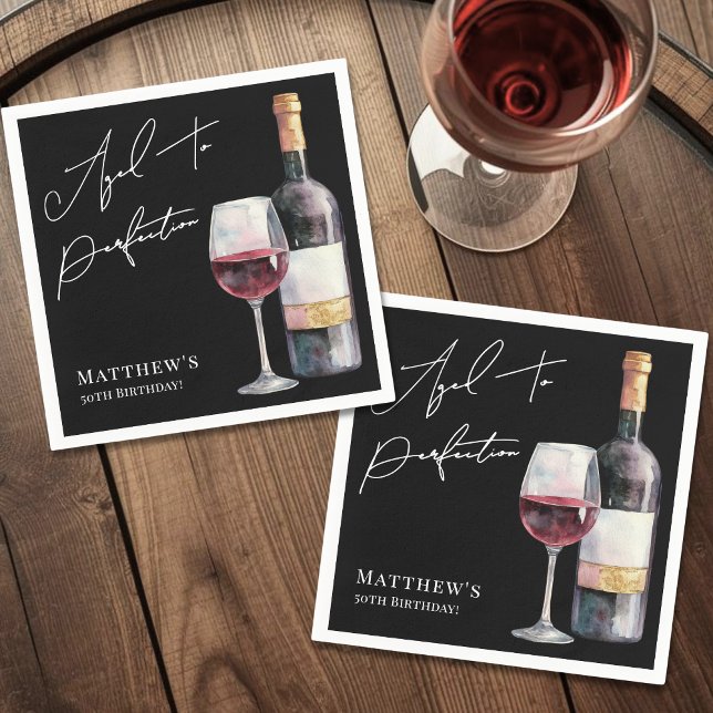 Aged To Perfection Birthday Party Pappersservett (Aged To Perfection Birthday Party Napkins)