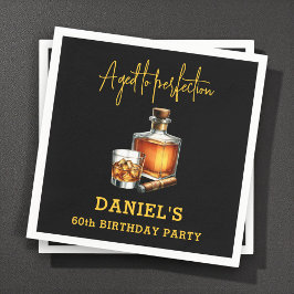 Aged to Perfection Cigar Whiskey 60th Birthday Pappersservett