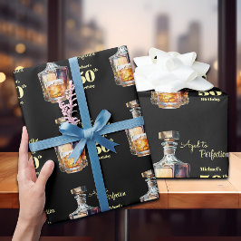 Aged to Perfection Men's 50th Whiskey Birthday Presentpapper