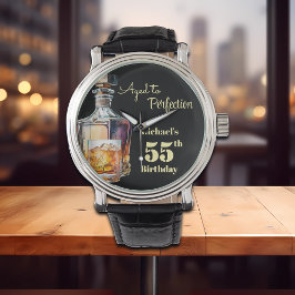 Aged to Perfection Men's 55th Whiskey Birthday  Armbandsur