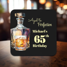 Aged to Perfection Men's 65th Whiskey Birthday 