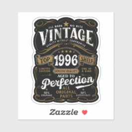 Aged To Perfection Vintage 1996 Birthday 30th Bday Klistermärken