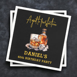 Aged to Perfection Whiskey 60th Birthday Pappersservett
