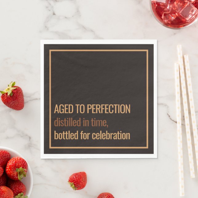 Aged to Perfection | Whisky Birthday Pappersservett (Insitu)