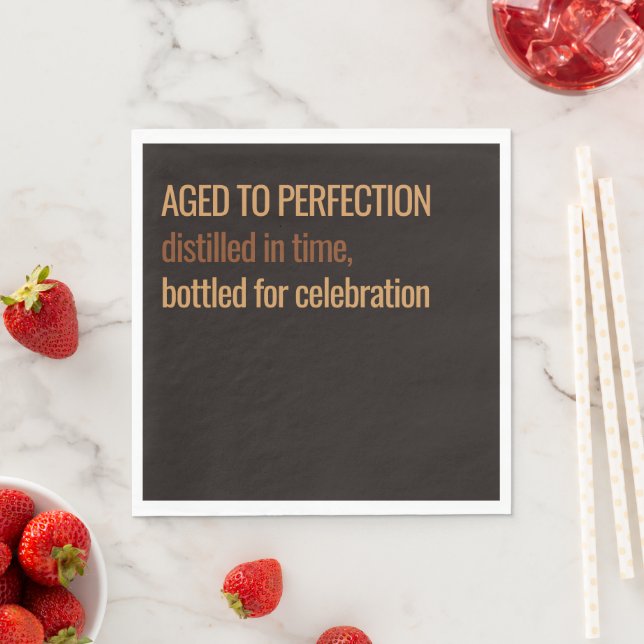 Aged to Perfection | Whisky Birthday Pappersservett (Insitu)