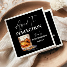 Aged To Perfection Whisky Glass Birthday Party