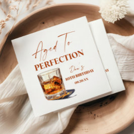 Aged To Perfection Whisky Glass Birthday Party Pappersservett