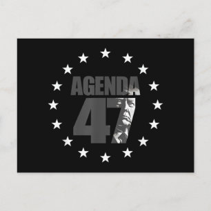 Agenda 47 Patriotisk Trump Återvalskampanj Des Helg Vykort