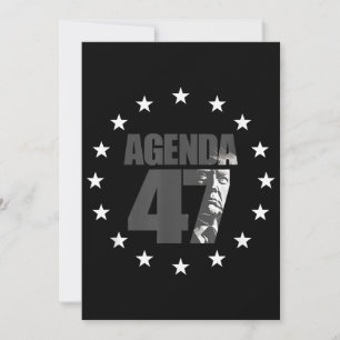 Agenda 47 Patriotisk Trump Återvalskampanj Des Inbjudningar